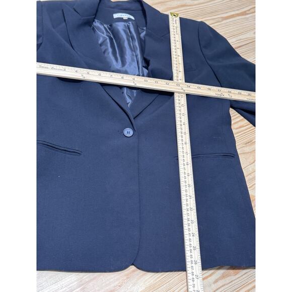 Calvin Klein Solid Black One Button Blazer Women’s Size 12 - Picture 3 of 6